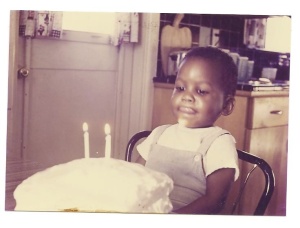 Two-year-old Dean and his birthday cake